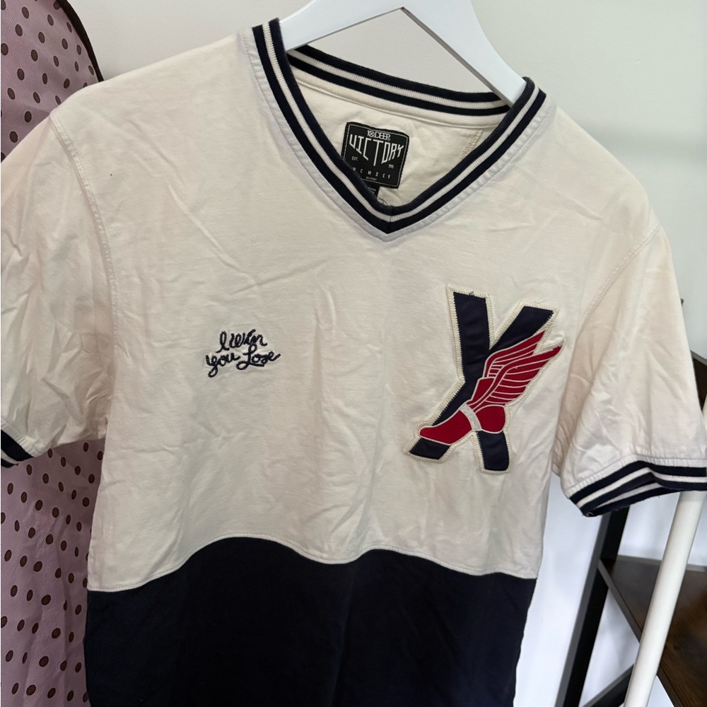10.Deep Cream and Navy Men's Jersey